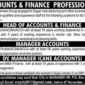 Account Finance Jobs - Sugar Mills in South Punjab hiring