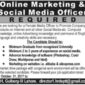 Job in Lahore - Online Marketing Social Media Officer required