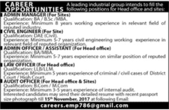 Engineering Accounts Admin opportunities leading industrial group hiring